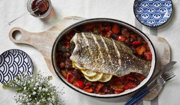 דגים בתנור בסגנון יווני